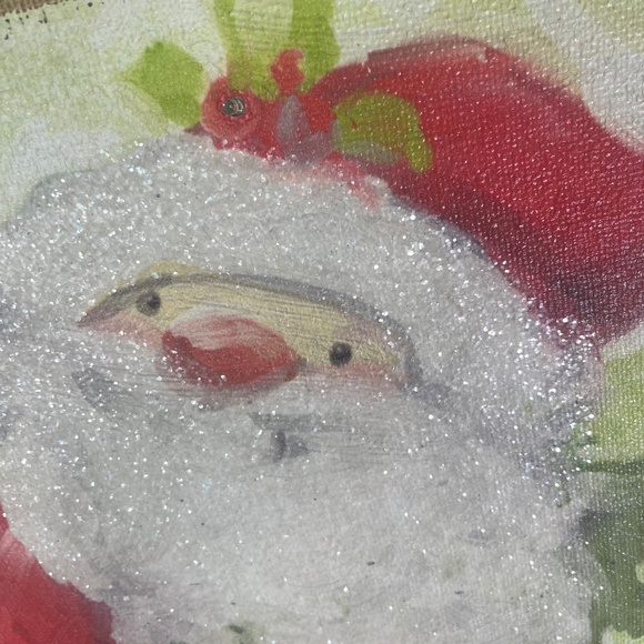 Collectible/Rare Pier 1 Imports Santa Candy Canes Lighted Glitter Canvas - Picture 4 of 12